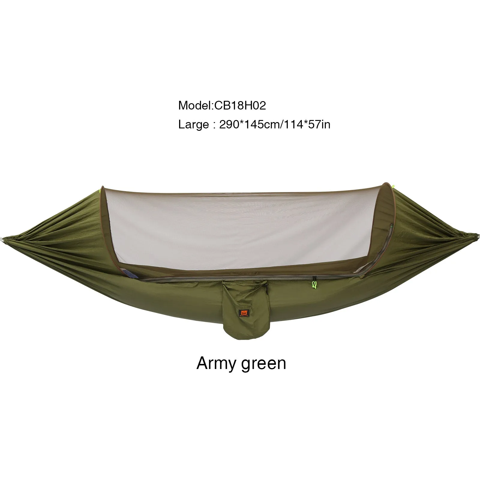 1-2 Person Camping Mosquito Net Parachute Hammock Hanging Sleeping Bed