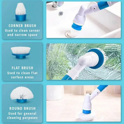 10PCS Rechargeable Spin Scrubber Kit, 3 Brush Heads, Cordless