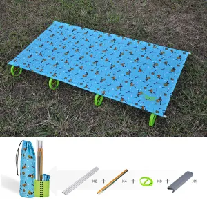 80kg Bearing Weight Kids Portable Folding Camping Bed Cot Sleeping Outdoor Mat Oxford Cloth