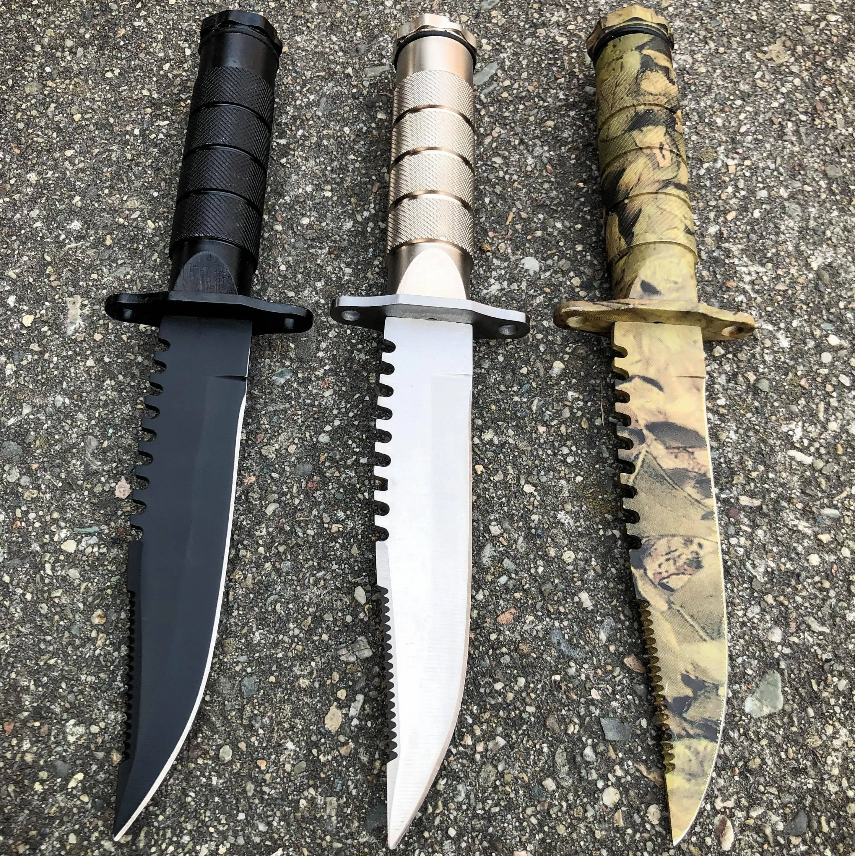 8.5" Tactical Camping Outdoor Fixed Blade Hunting Fishing Knife w Survival Kit