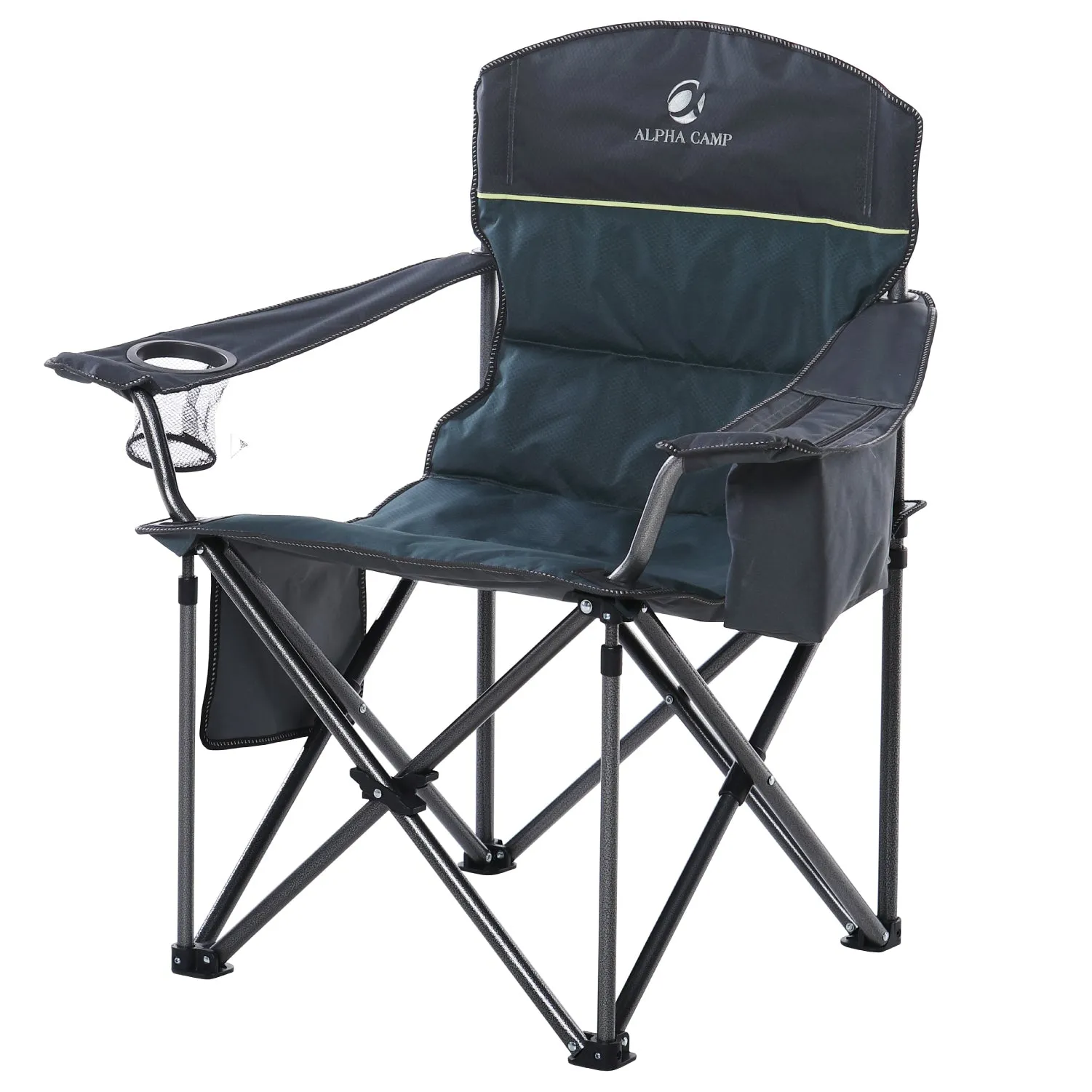 ALPHA CAMP Oversized Heavy Duty Camping Picnic Chairs Padded Arm Chair