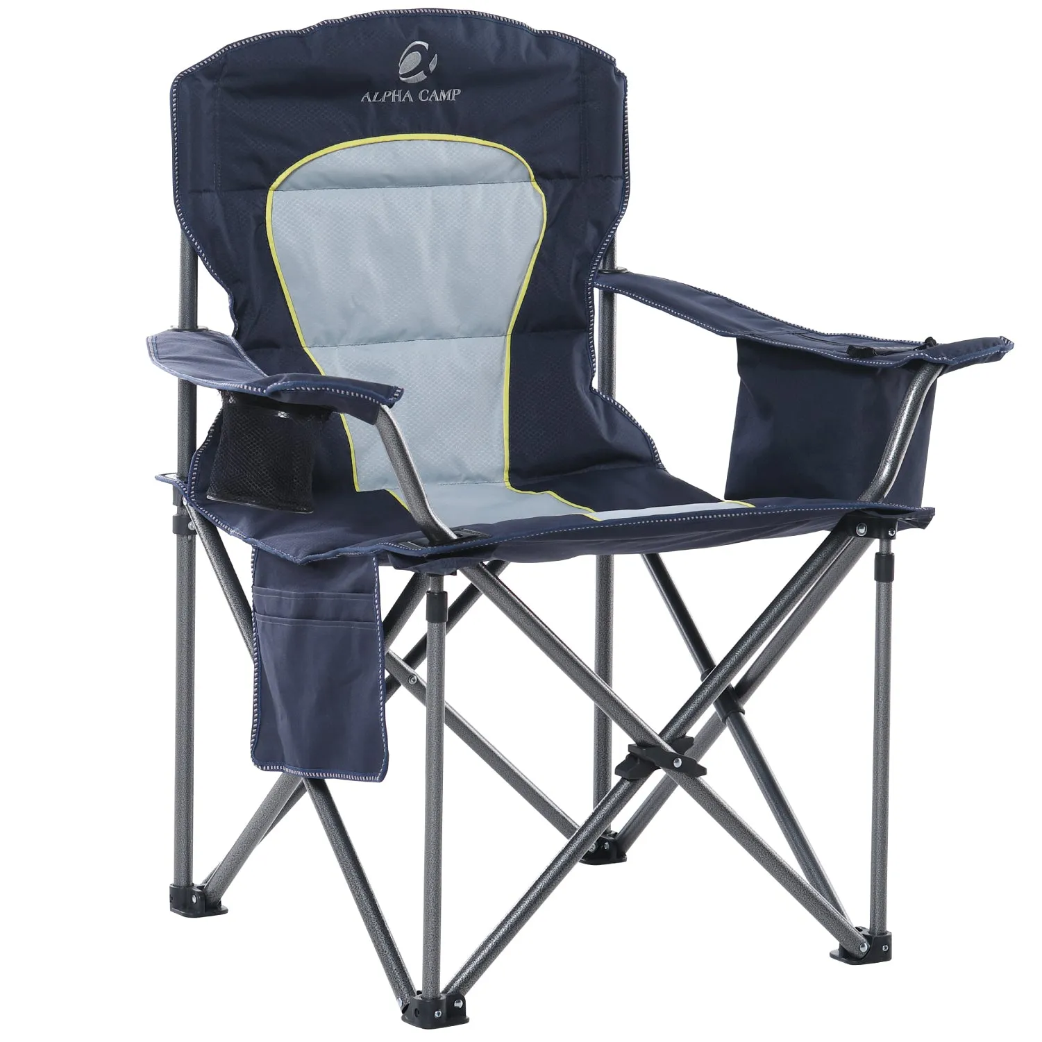 ALPHA CAMP Oversized Heavy Duty Camping Picnic Chairs Padded Arm Chair