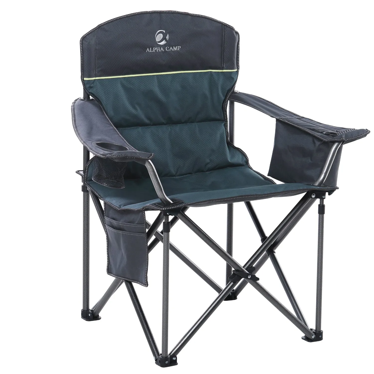 ALPHA CAMP Oversized Heavy Duty Camping Picnic Chairs Padded Arm Chair