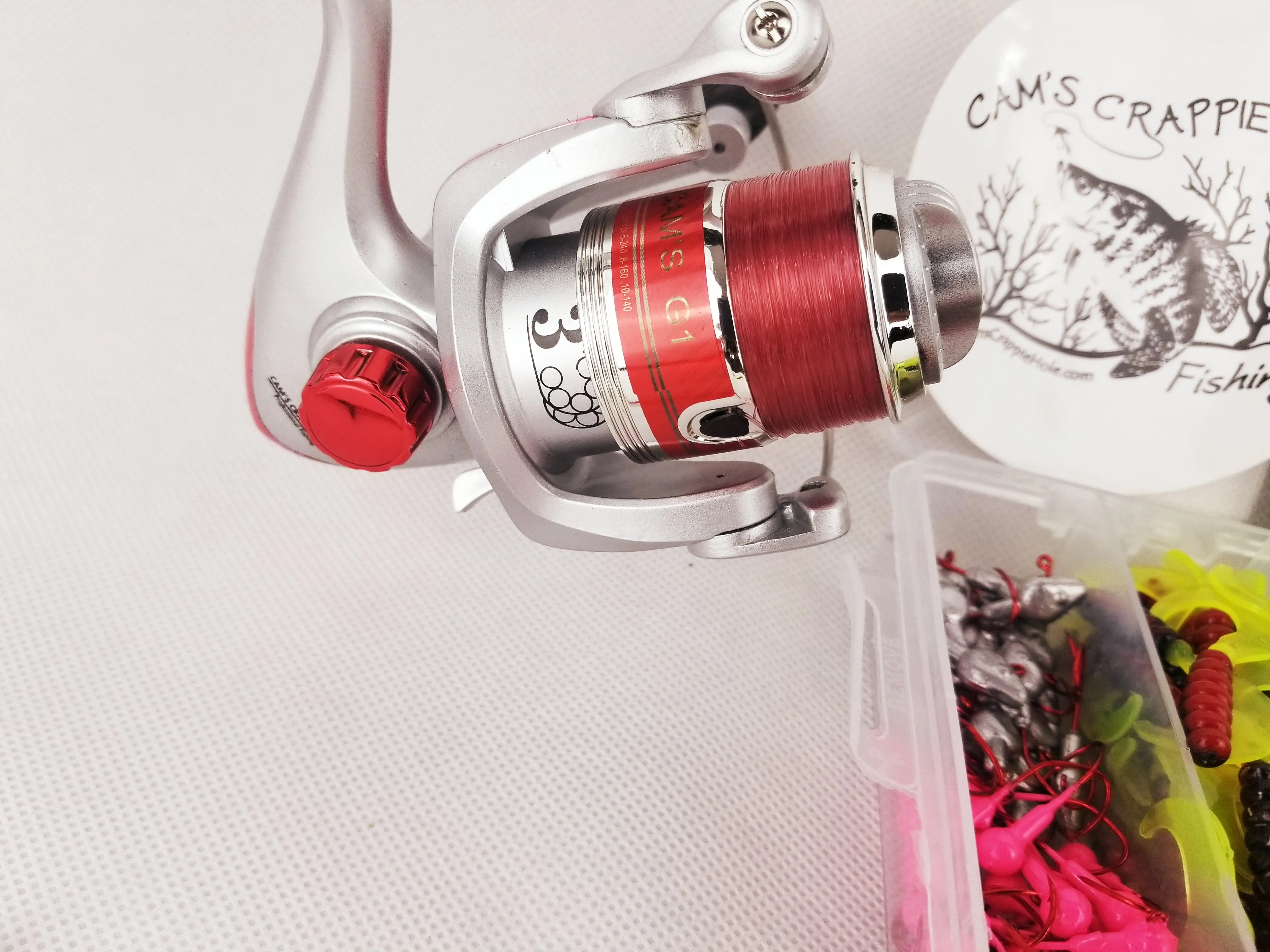 Cam's "The Viper Redd" Complete 6'2"ft.  Xtralite 3 (BB) Ball Bearing Reel Stinger Shad   Curly Tail Combo Kit