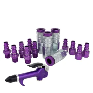 COLORFIT® HIGHFLOWPRO® Starter Kit - (V-STYLE, Purple) - 1/4" NPT