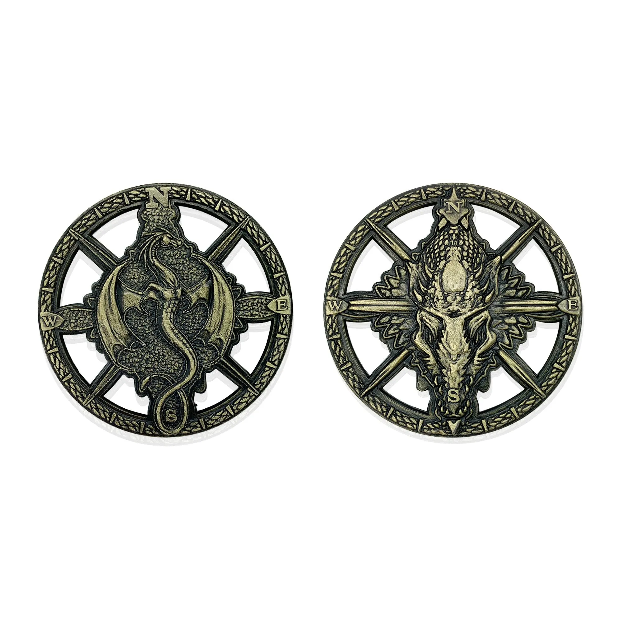 Dragon Compass Rose 50mm Metal