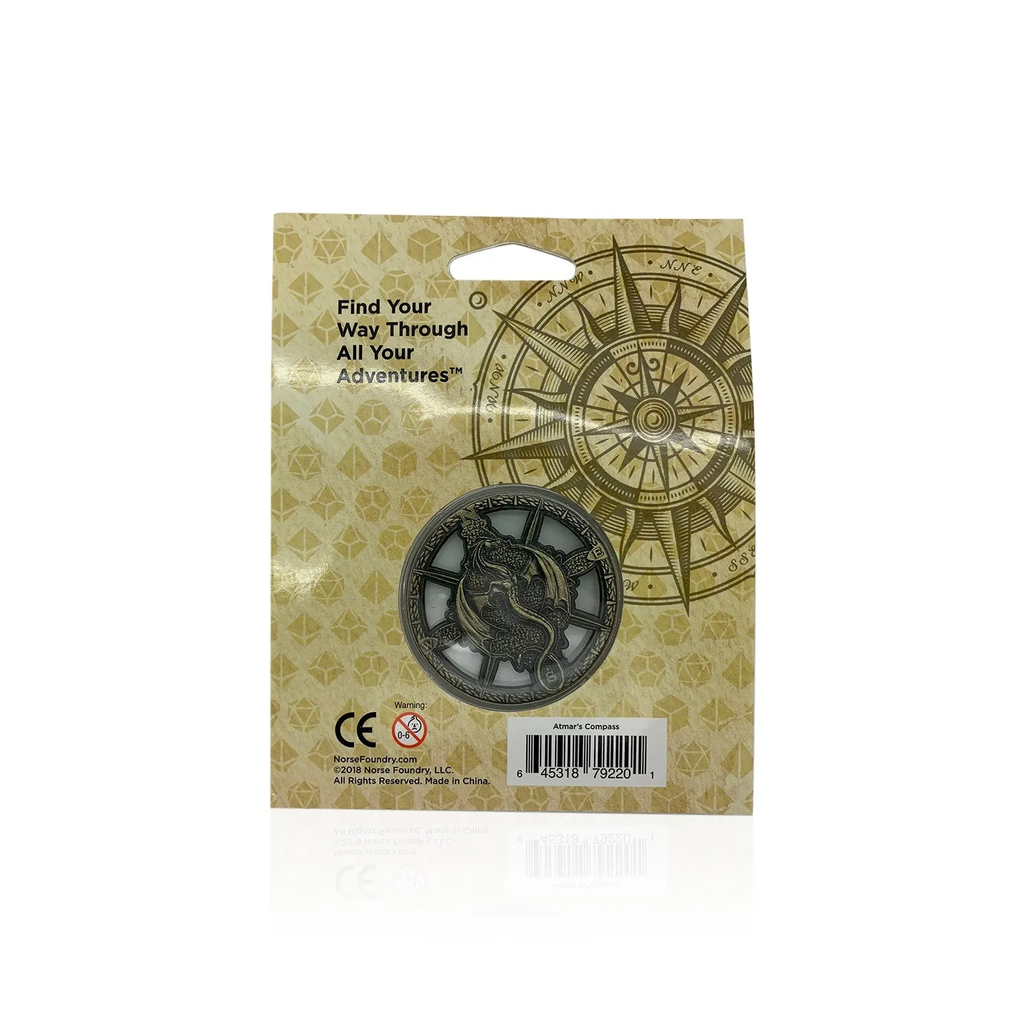 Dragon Compass Rose 50mm Metal