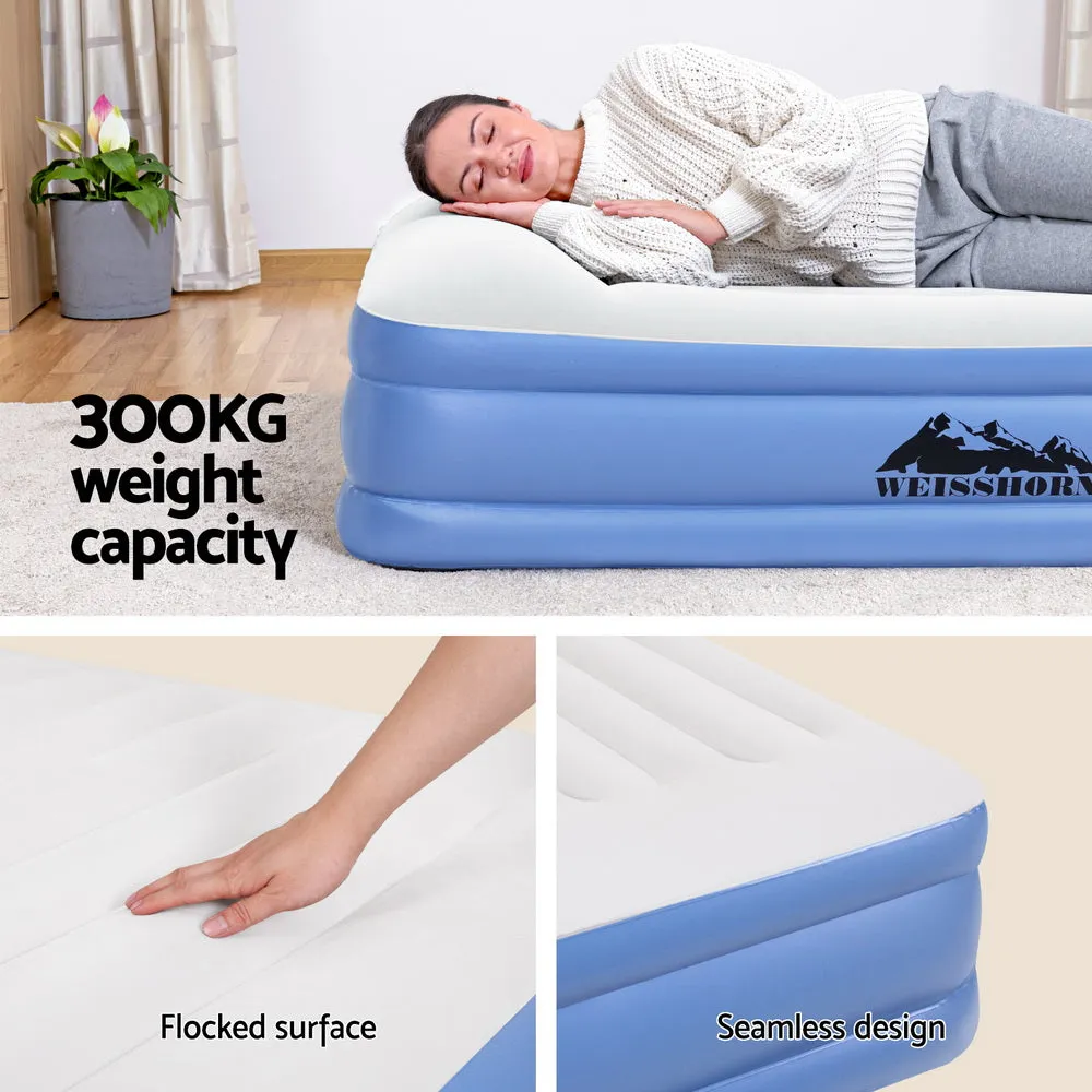 Fast-Inflating Queen Air Mattress with Flocked Surface