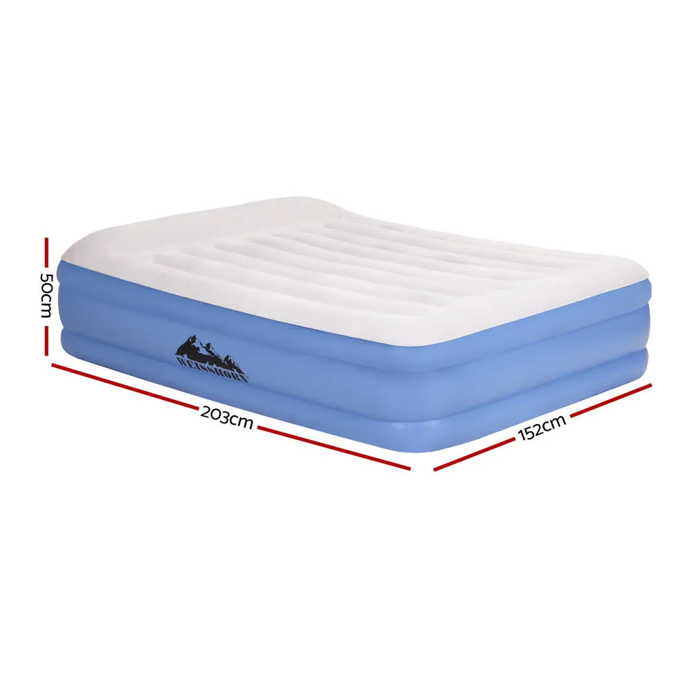 Fast-Inflating Queen Air Mattress with Flocked Surface