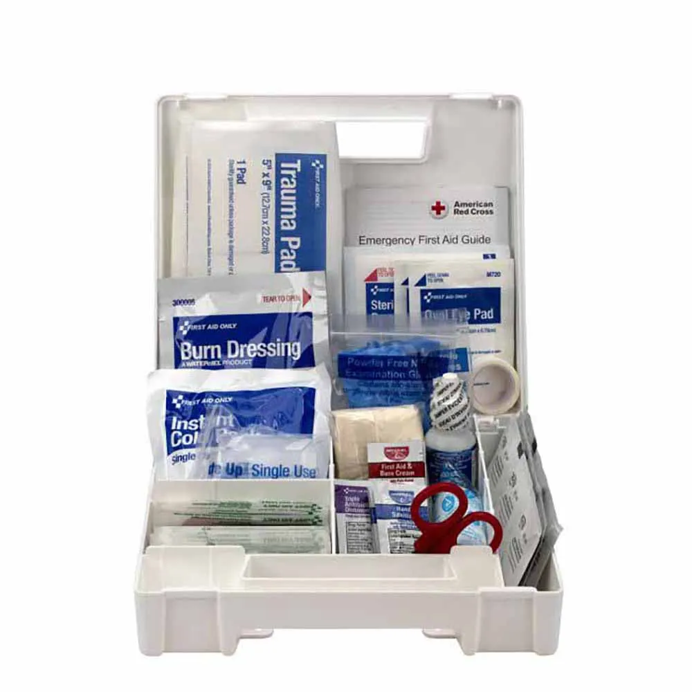 First Aid Only 91326 25 Person ANSI A Plastic First Aid Kit With Dividers, ANSI 2021 Compliant