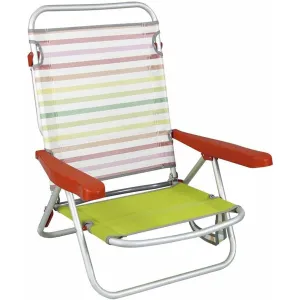 Folding Chair with Headrest 80 x 65 x 45 cm Multi-position Striped