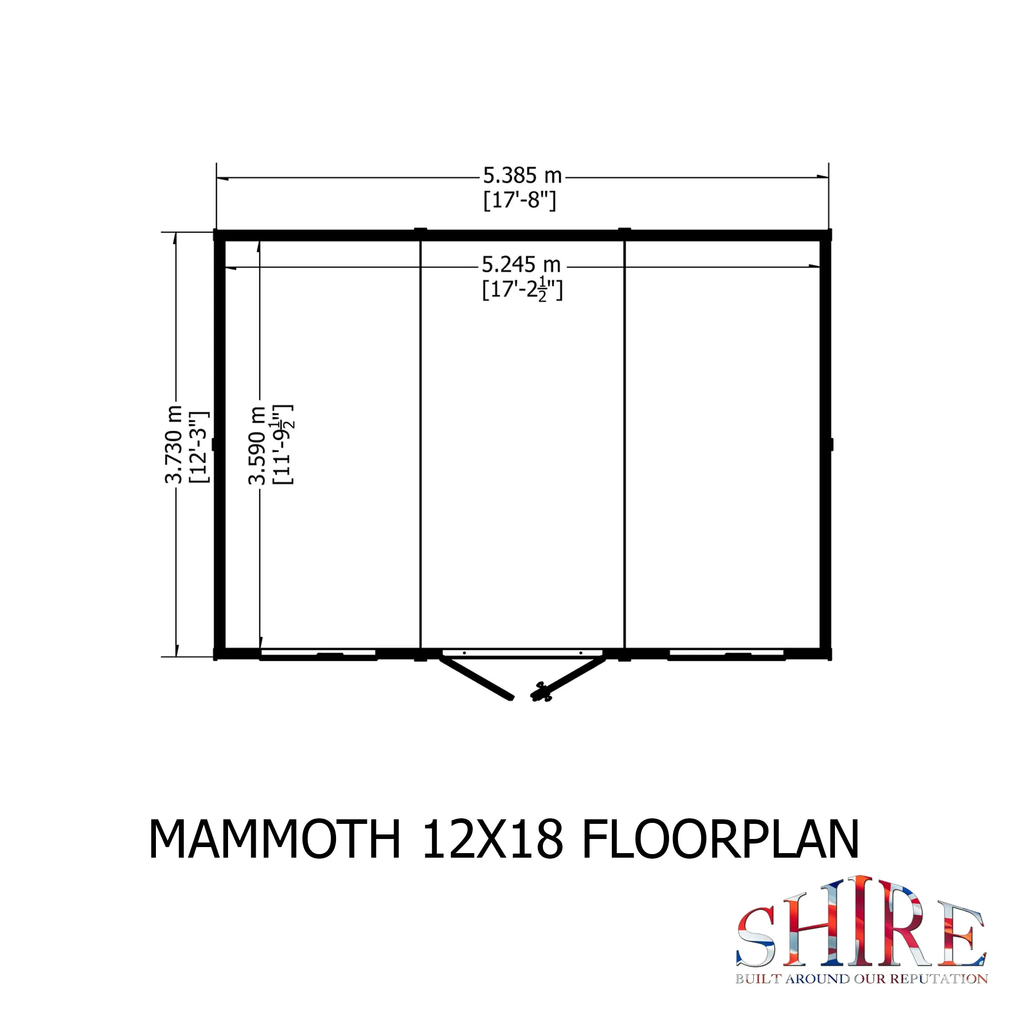 Goodwood Mammoth (12' x 18') Professional Tongue and Groove Apex Shed