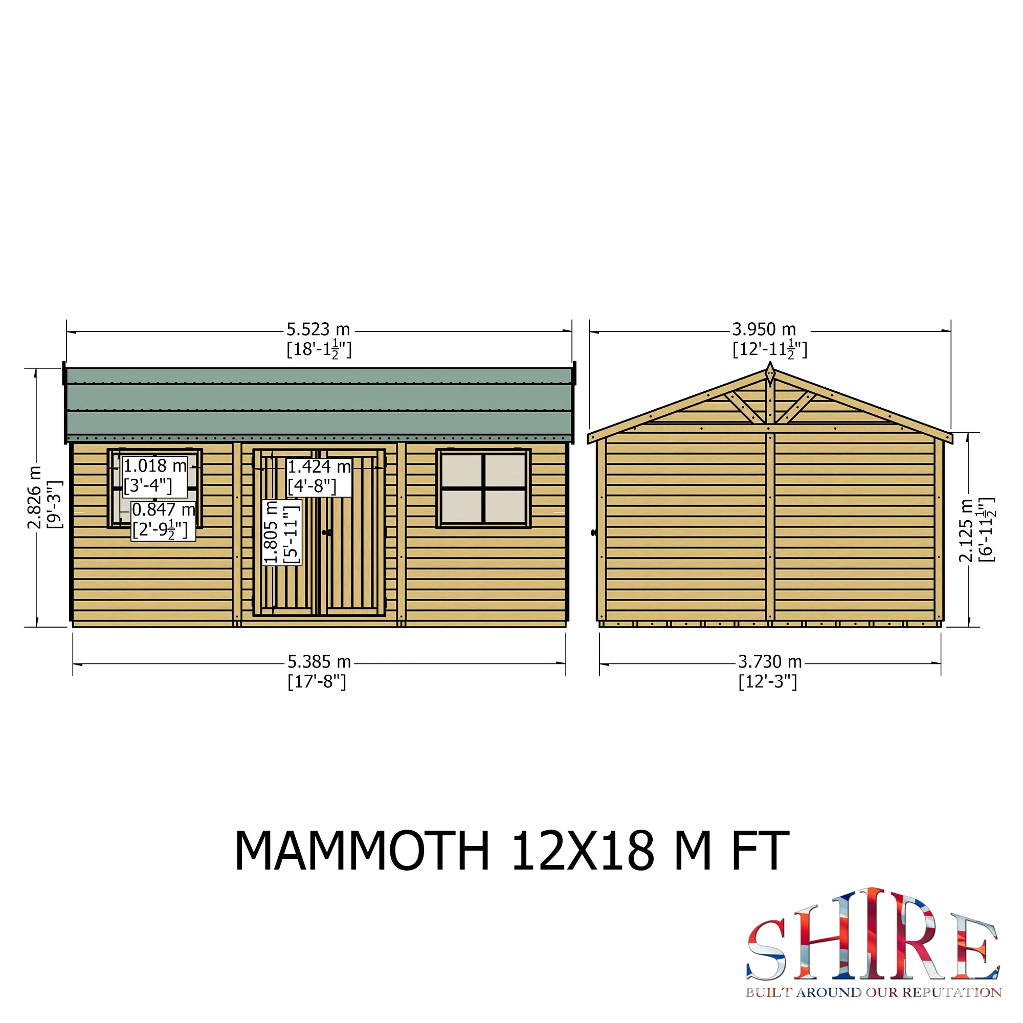 Goodwood Mammoth (12' x 18') Professional Tongue and Groove Apex Shed