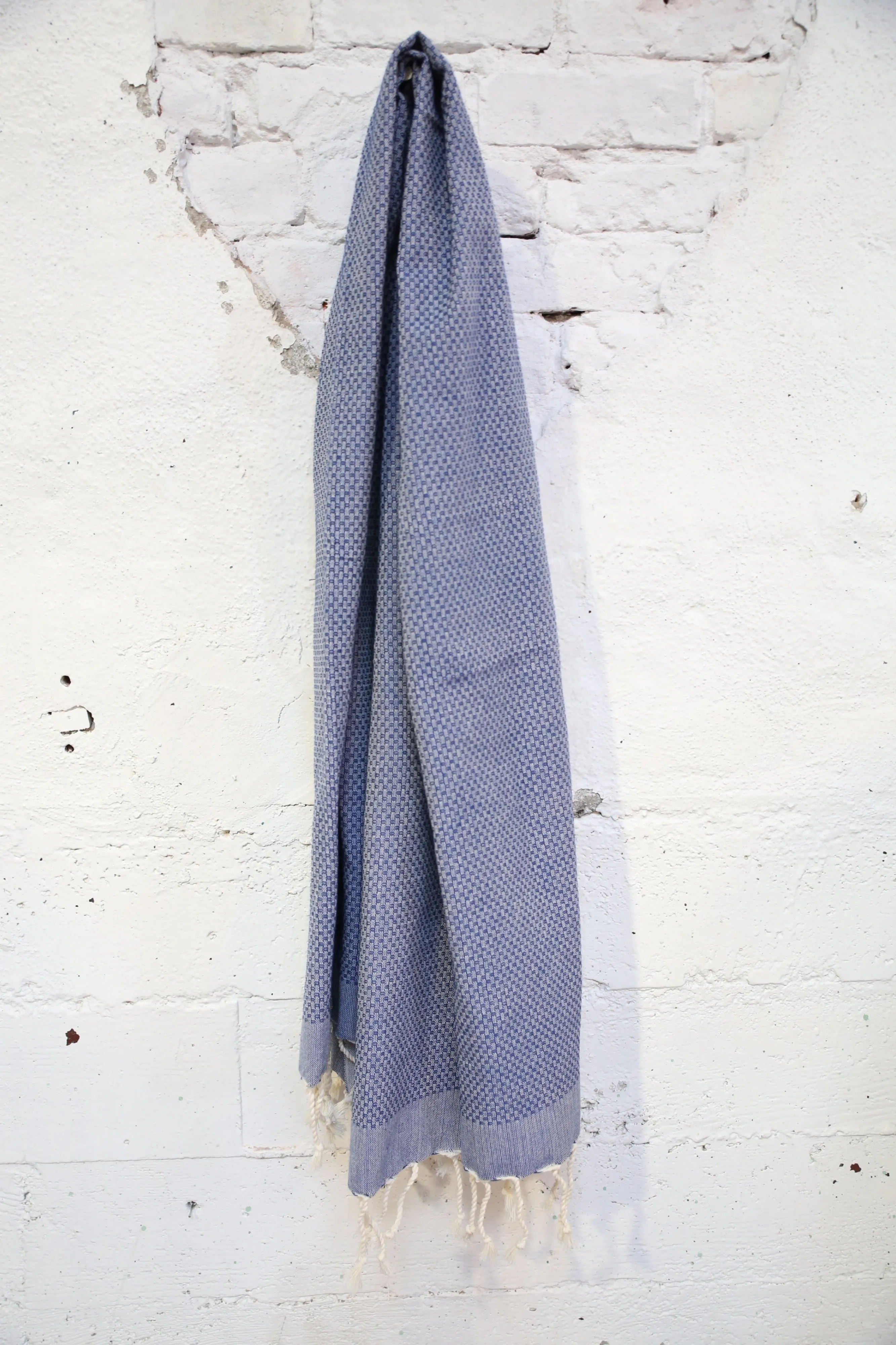 Honeycomb Pestemal Towel in Blue