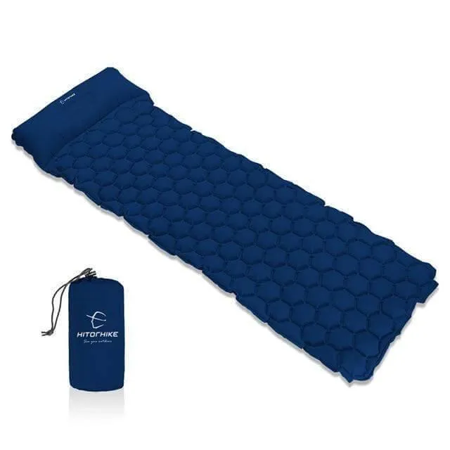 Inflatable Sleeping Camping Pad Mat With Pillow