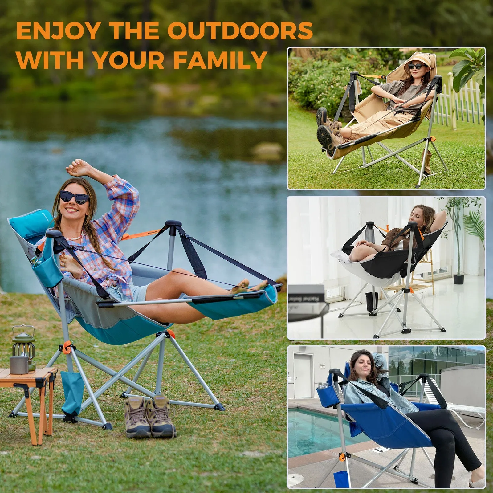 KingCamp Orchid C20 Hammock Chair with Footrest