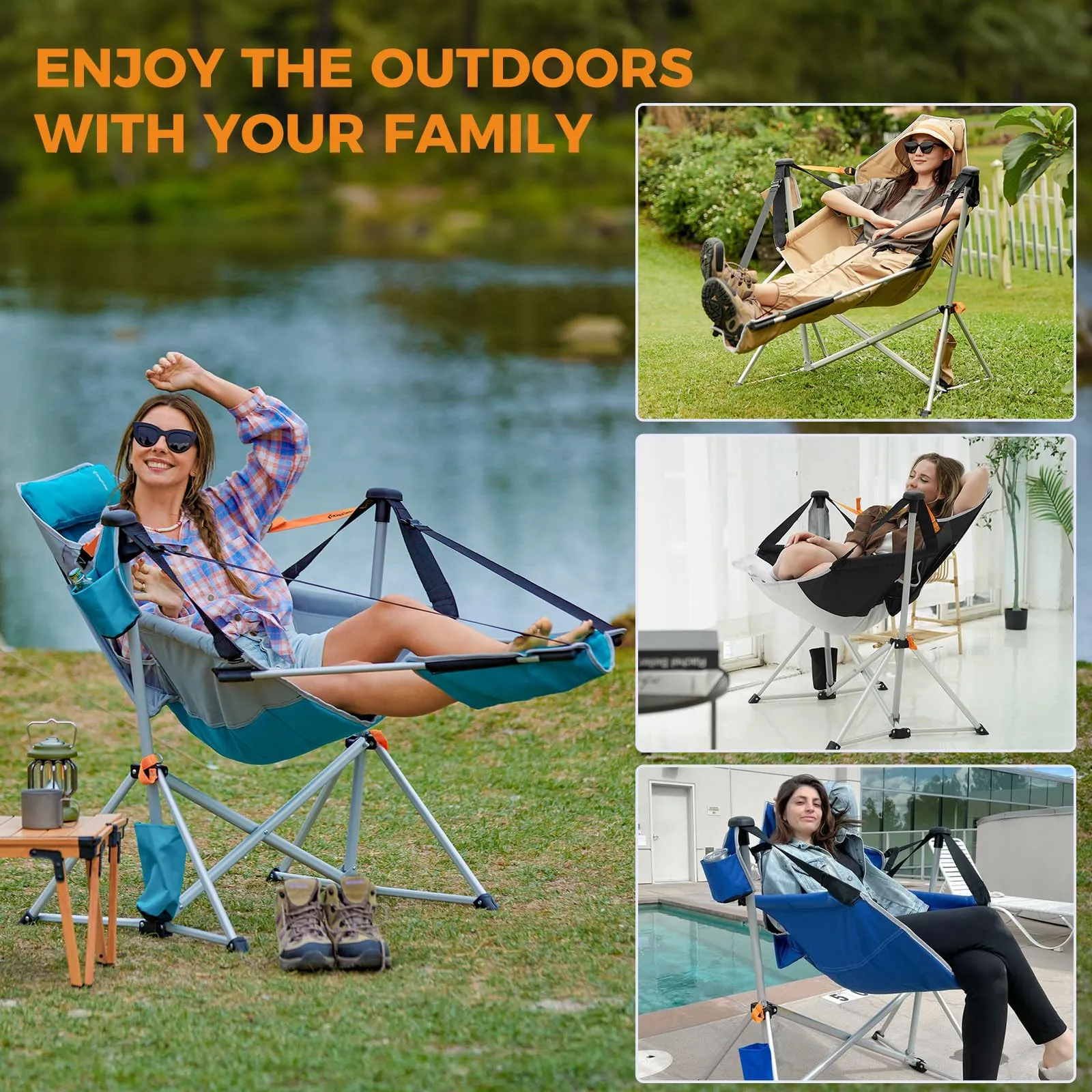 KingCamp Orchid C20 Hammock Chair with Footrest