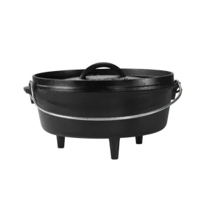 Lodge 10 Inch / 4 Quart Camp Dutch Oven, 3.5 Inch Depth