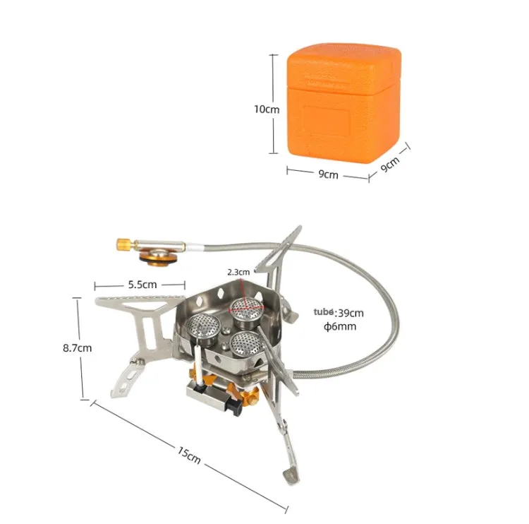 Outdoor Portable Three-Head Stove Camping Windproof Stove