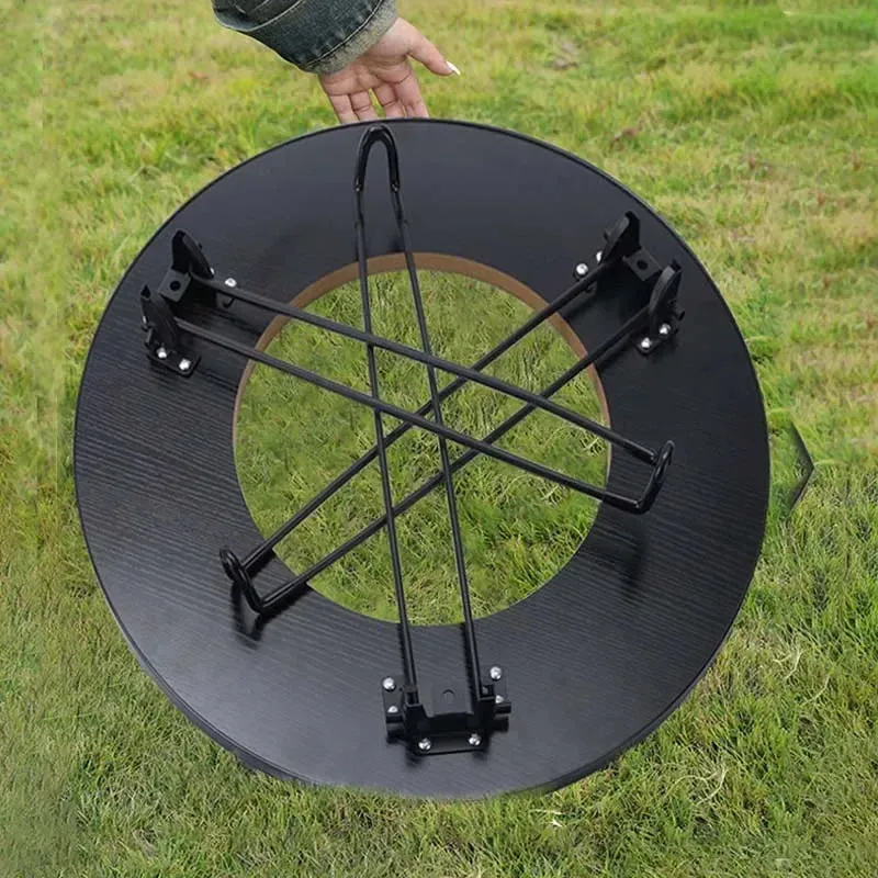 Round Table Stove Portable Camping BBQ Charcoal Grill With Storage Bag