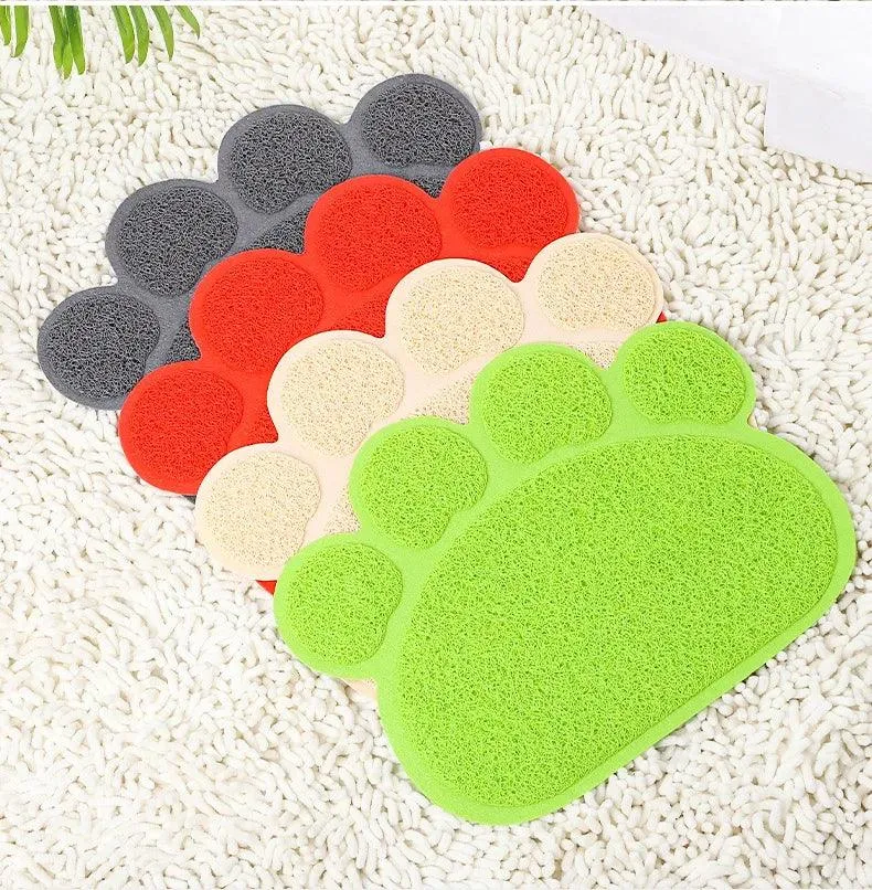 Scatter Trap Paw Shaped Cat Litter Mat