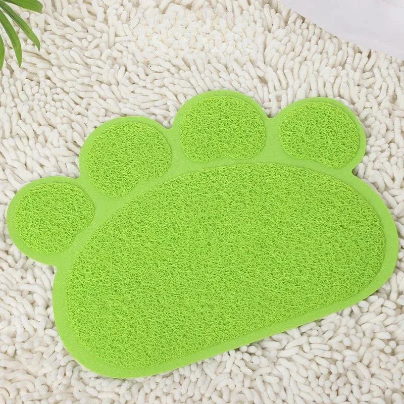 Scatter Trap Paw Shaped Cat Litter Mat