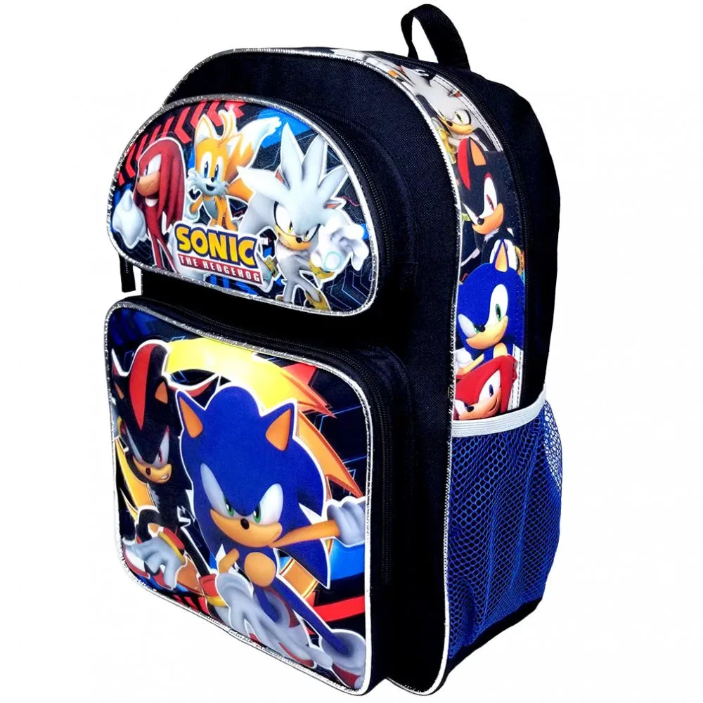 Sonic the Hedgehog Backpack Large 16 inch Black