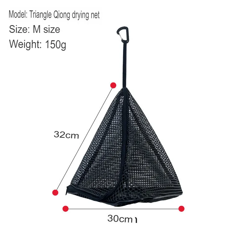 Storage outdoor drying net foldable fabric grid outdoor camping hanging net storage basket PVC hanging net bag