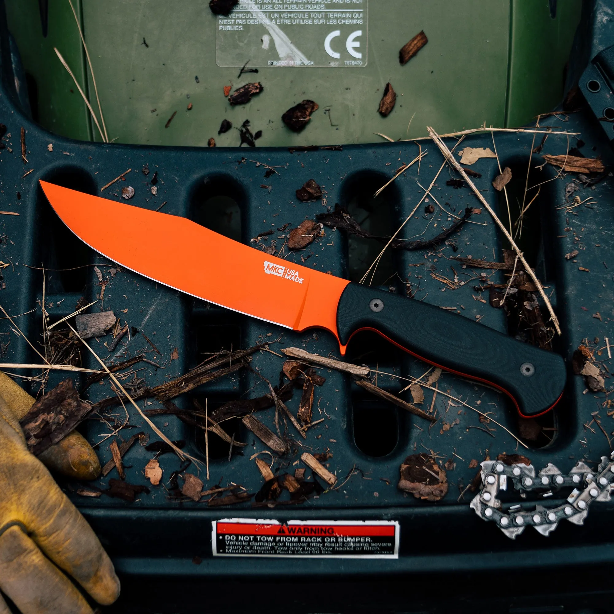 THE MARSHALL BUSHCRAFT KNIFE - BLAZE ORANGE CERAKOTE